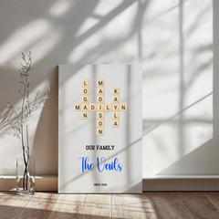Personalized Scrabble Family Names Canvas