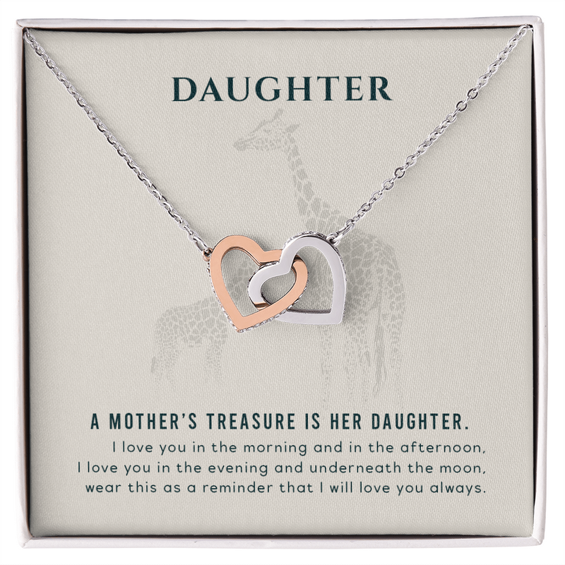 A Mothers Treasure- Interlocking Hearts necklace