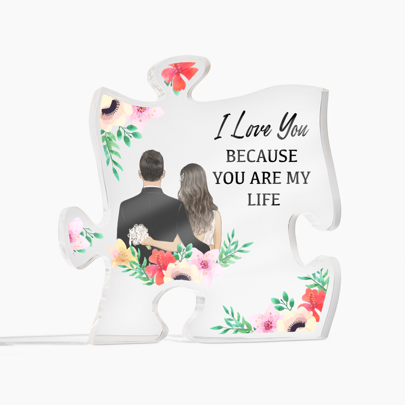 I Love You...Printed Acrylic Puzzle Plaque