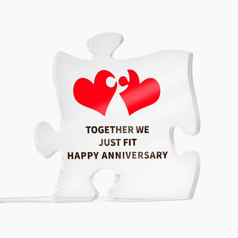 Happy Anniversary...Printed Acrylic Puzzle Plaque