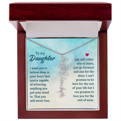 Daughter Birth Flower / Name Necklace