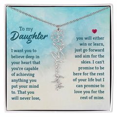 Daughter Birth Flower / Name Necklace