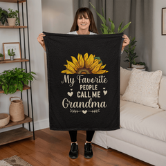 My Favorite People Call Me Grandma...Coral Fleece Blanket