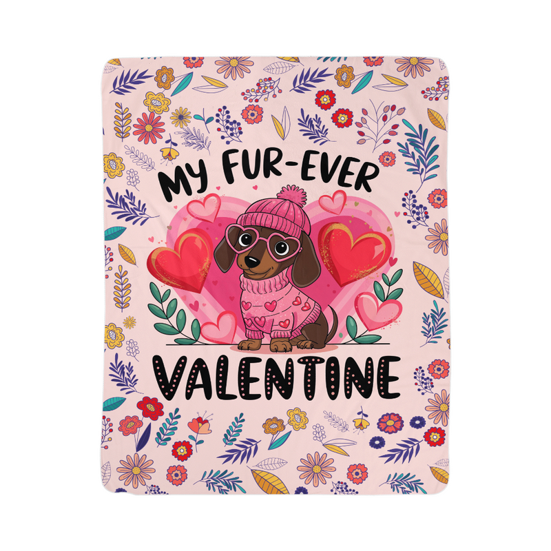 My Fur-Ever Valentine- Sherpa Fleece Blanket